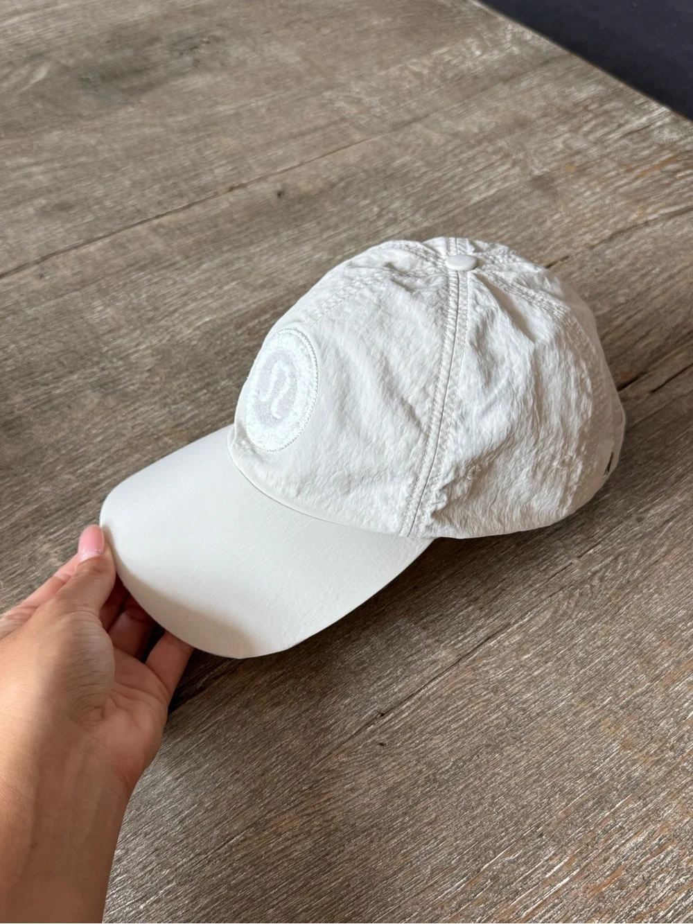 lululemon athletica Women's Cream Baseball Cap with Embroidered Logo Patch